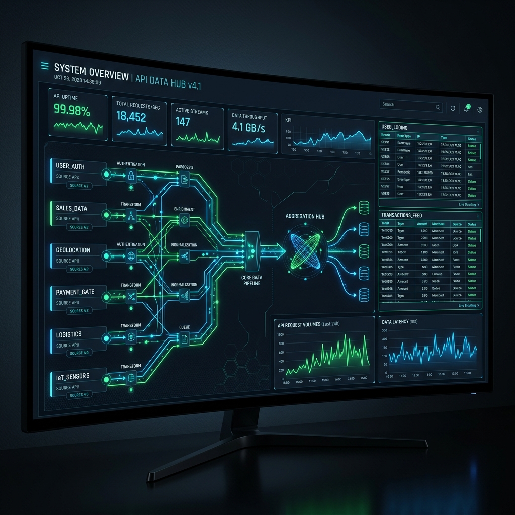 Painel administrativo de controle de fluxos de dados e APIs do Megazord